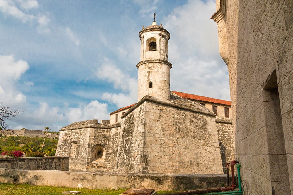 Cuba, Havana. Castillo de la Real Force borders the western side of Plaza de Armas. Unesco Site.